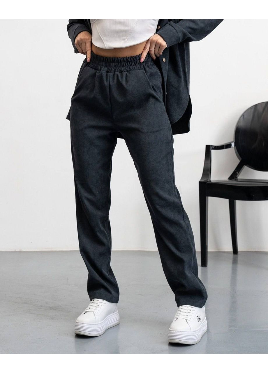 Жіночий Мікро вельветовий костюм: сорочка + штани Україна (361044132)