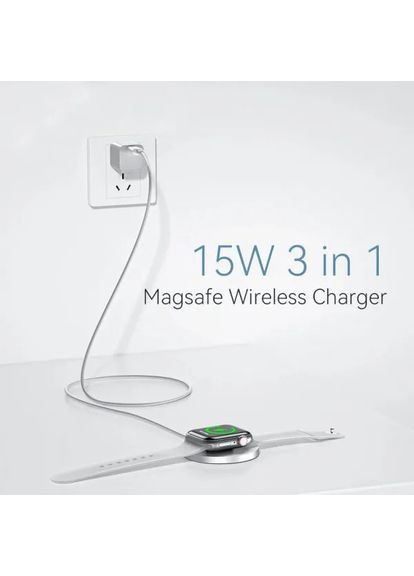 Беспроводное зарядное устройство Qi Magnetic Charger 15W White ES-WC05 Essager (361318963)