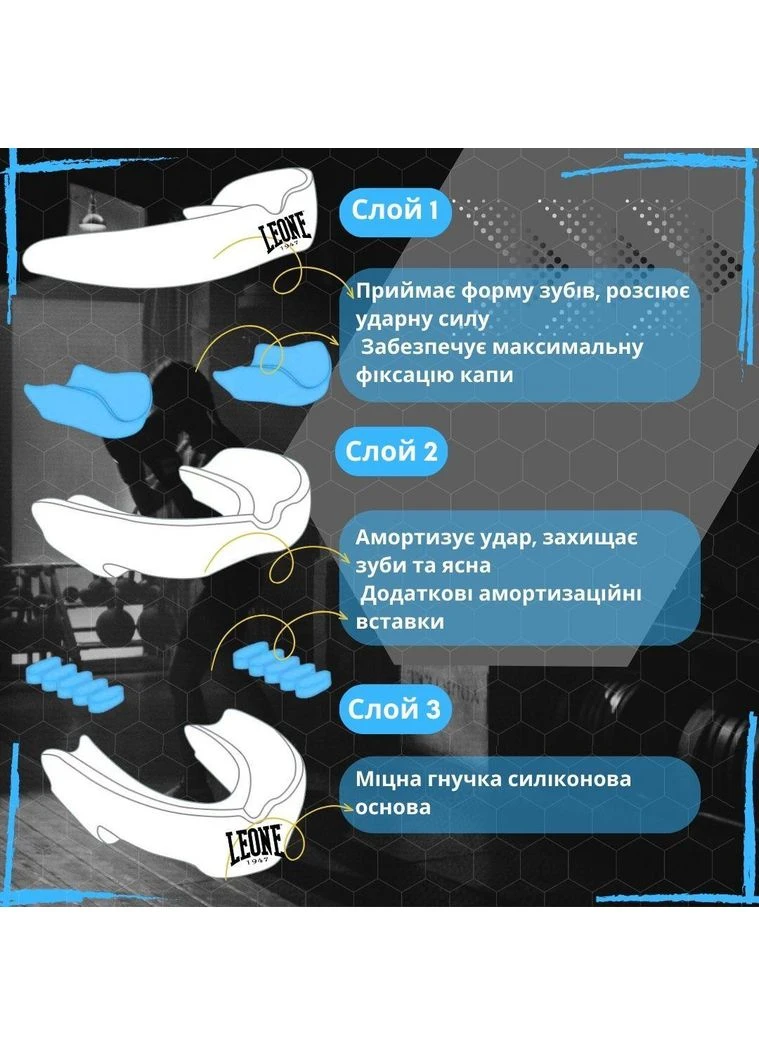 Капа PD513 доросла TOP GUARD Blue (вік 11+) Leone (394581901)