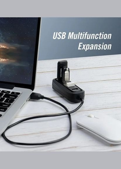 USB HUB 2.0 Разветвитель на 4 порта 0.15M, Vention (300523977)
