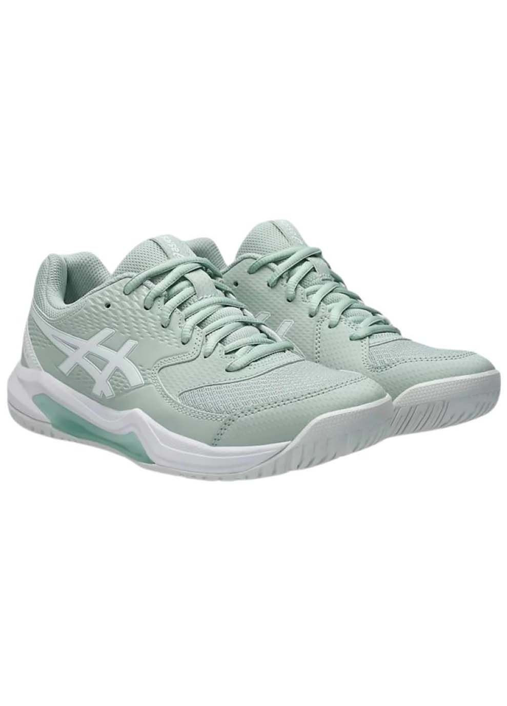 Зелені Осінні чоловічі кросівки gel-dedicate 8 lichen rock/white Asics