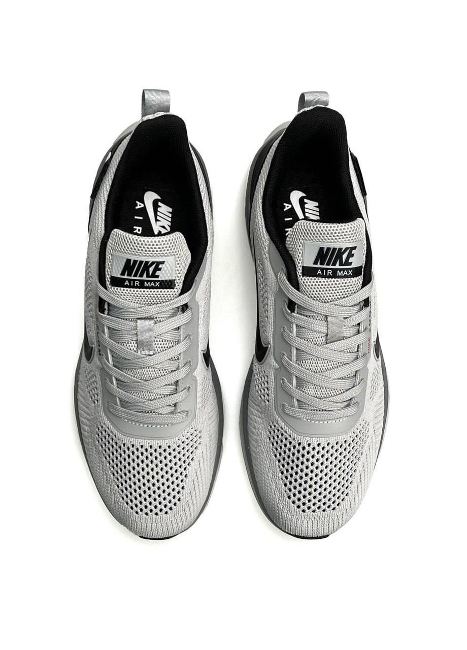 Светло-серые демисезонные кроссовки мужские nike No Brand Air Zoom x React Light Grey Black