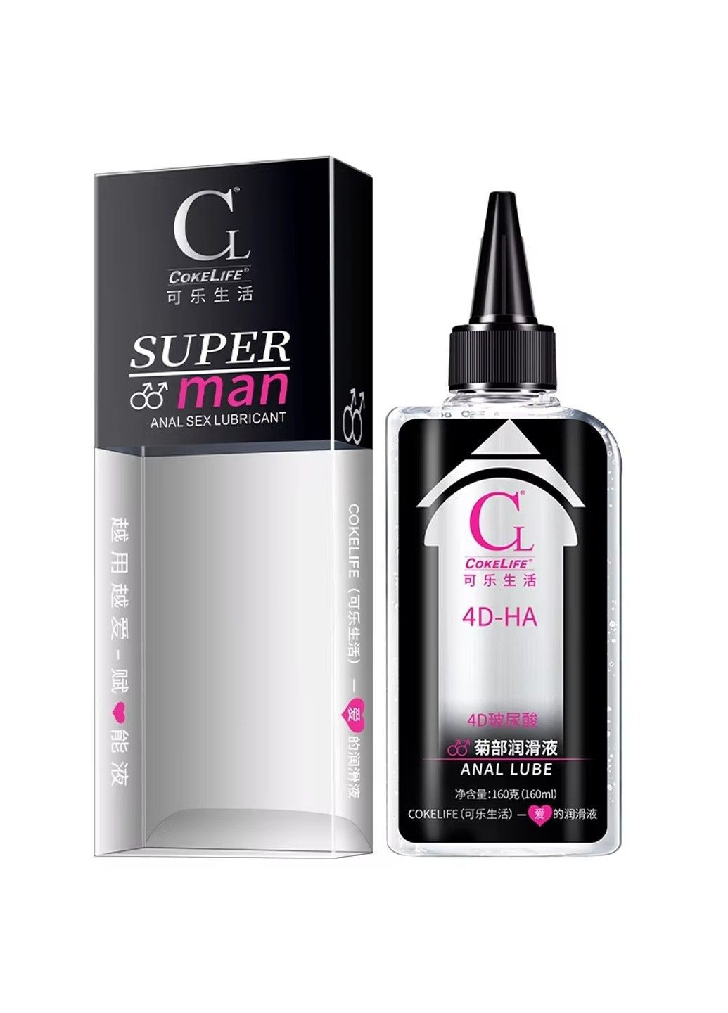 Анальный лубрикант Homosexual 4D с гиалуроновой кислотой 160ml CokeLife (301422915)