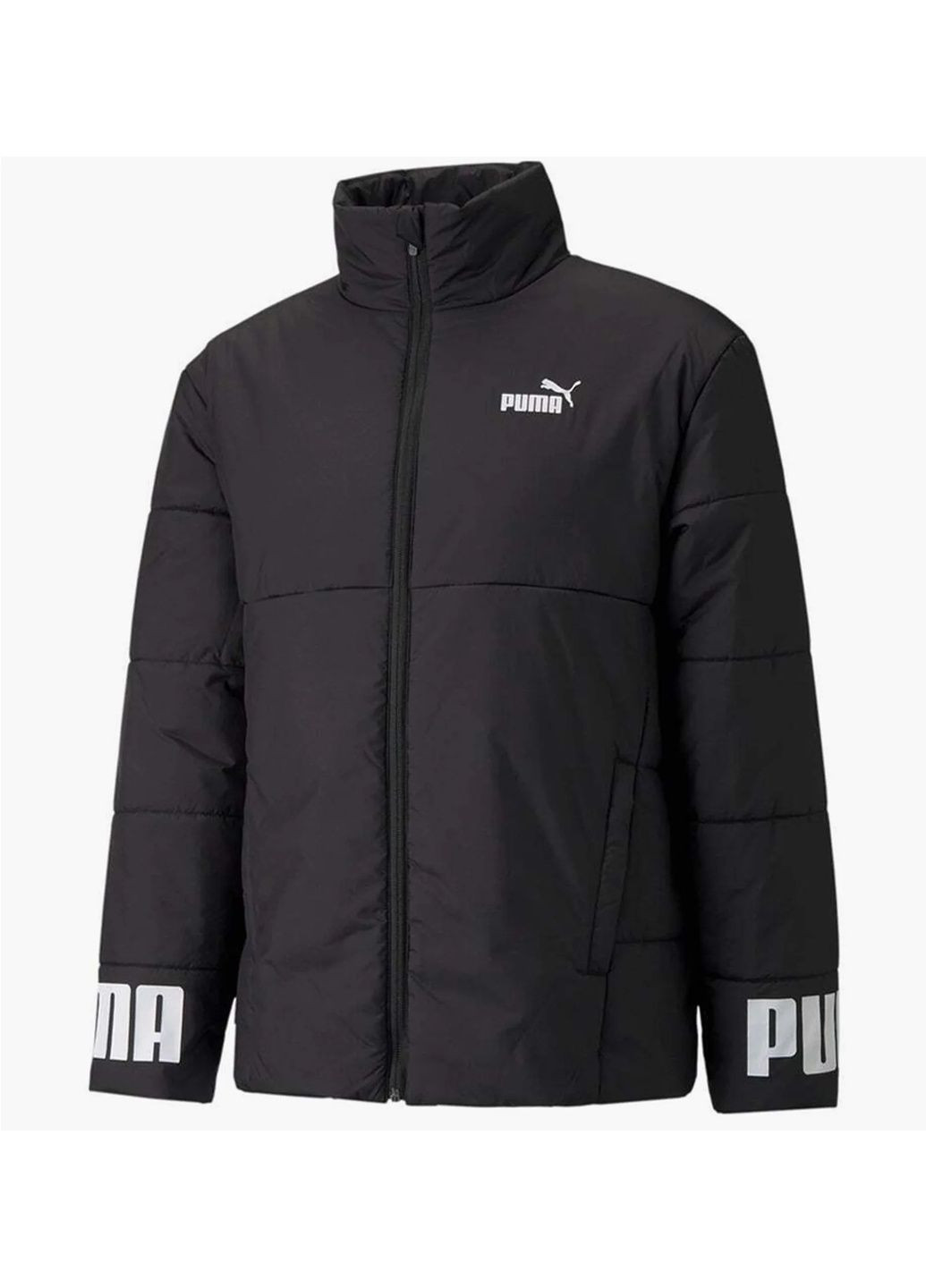 Чорна куртка чоловіча ess+padded jaket black 587689-01 Puma