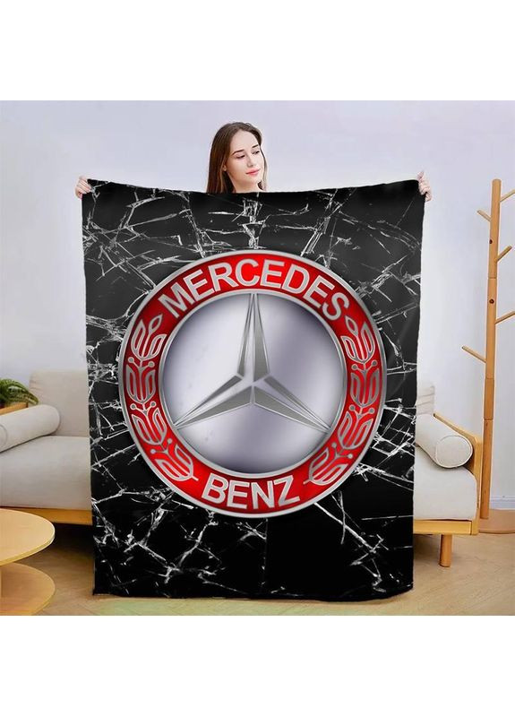 Плед 3D плюшевый на подарок Mercedes-Benz RED 160х200 см. No Brand (358100106)