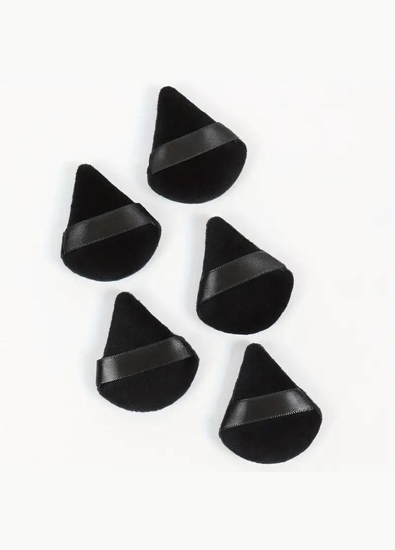 Міні-трикутні спонжі для макіяжу 5 шт. оксамитові м'які пуфи для макіяжу Чорні China (323158483)