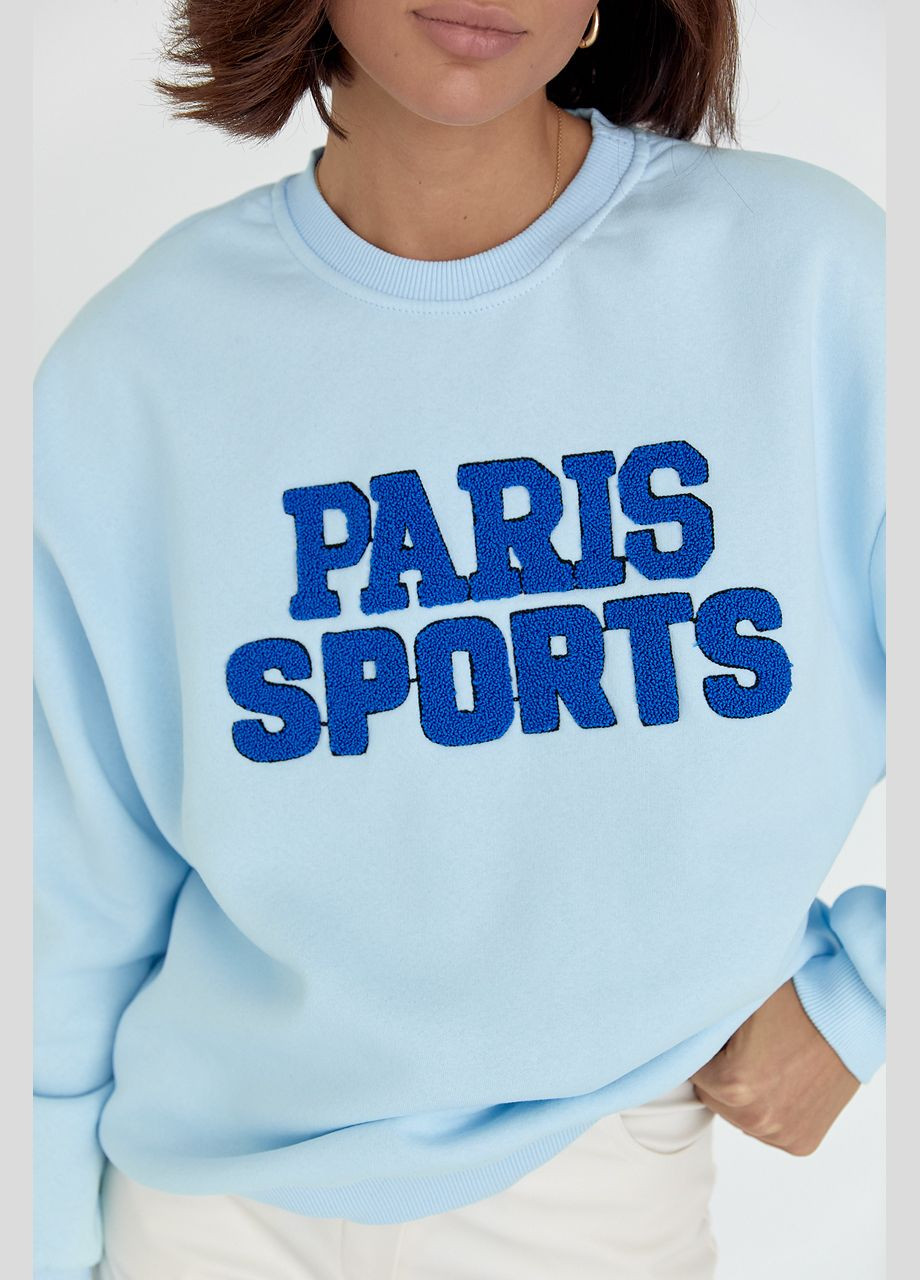 Теплый свитшот на флисе с надписью Paris Sports 5007 Lurex (280910086)