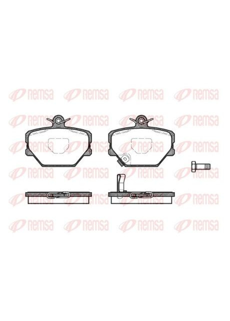 Колодки гальмівні дискові ПЕРЕДН КОЛОДОК SMART FORTWO 04-. CITY-COUPE 98-04. ROADSTER 03-05 0705.02-ua Remsa (342407929)