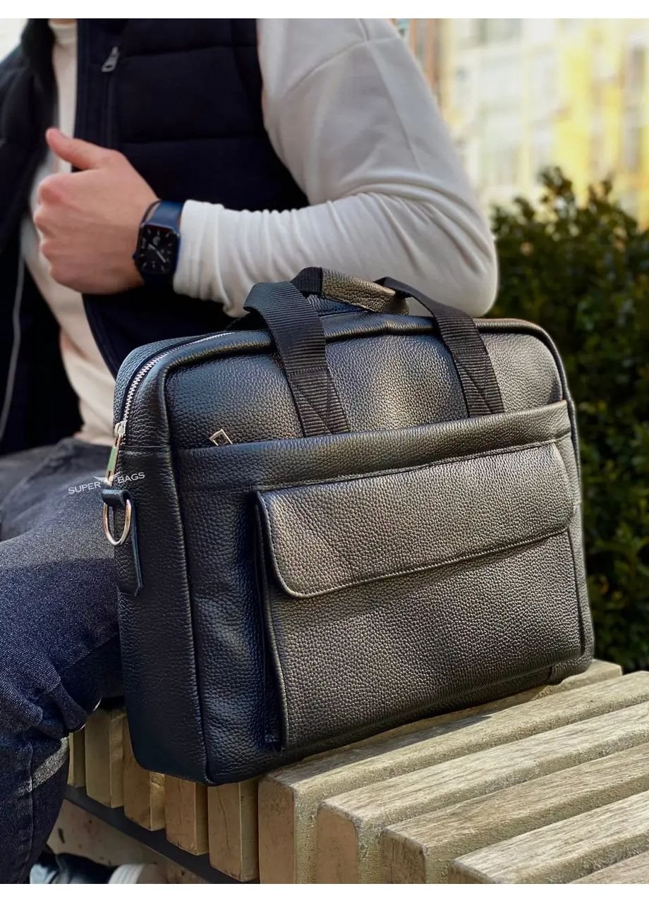 Мужская кожаная сумка для ноутбука и документов 39х28х8, портфель для города RD-23134 Tiding Bag (370159518)