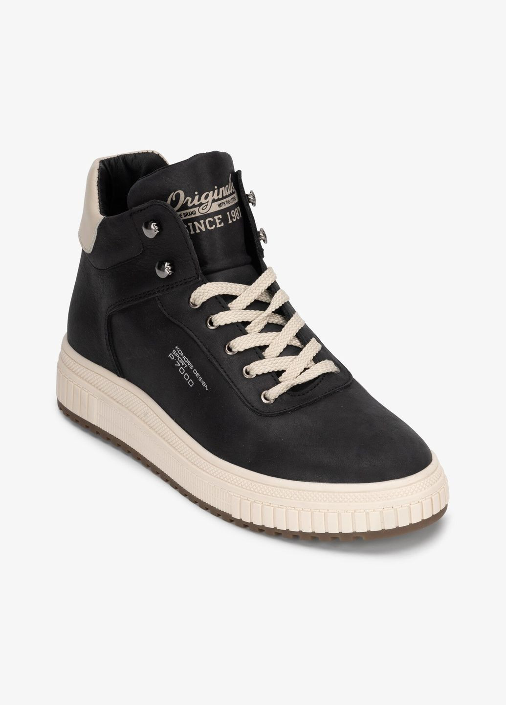 Черные кеды мужские 7240-67-16 черный shop (2000990811622) Konors