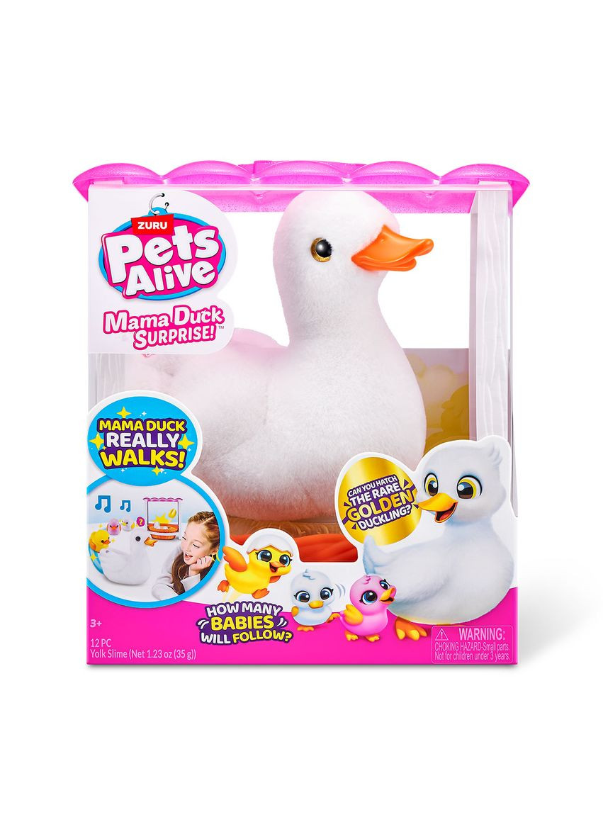 Інтерактивний ігровий набір Pets Alive – Мама качечка з сюрпризом Pets & Robo Alive (367983590)