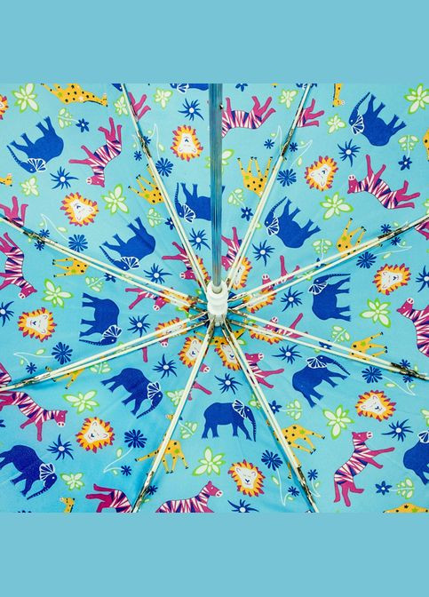 Блакитна} парасолька-тростина дитяча junior-4 c724 jungle chums (джунгли) Fulton (303401052)