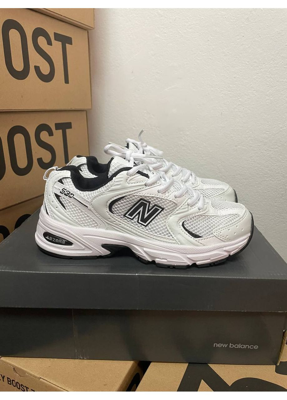 Чорні Осінні кросівки чоловічі new balance 530 white black v2 нью беланс 530 No Brand