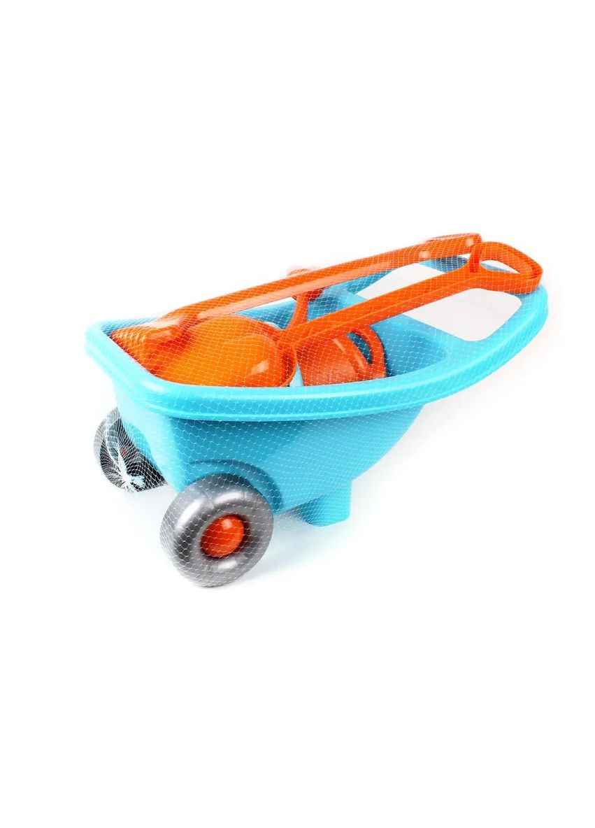 Набір садівника для гри з піском, дитяча тачка з лійкою та відром ТехноК (371646464)