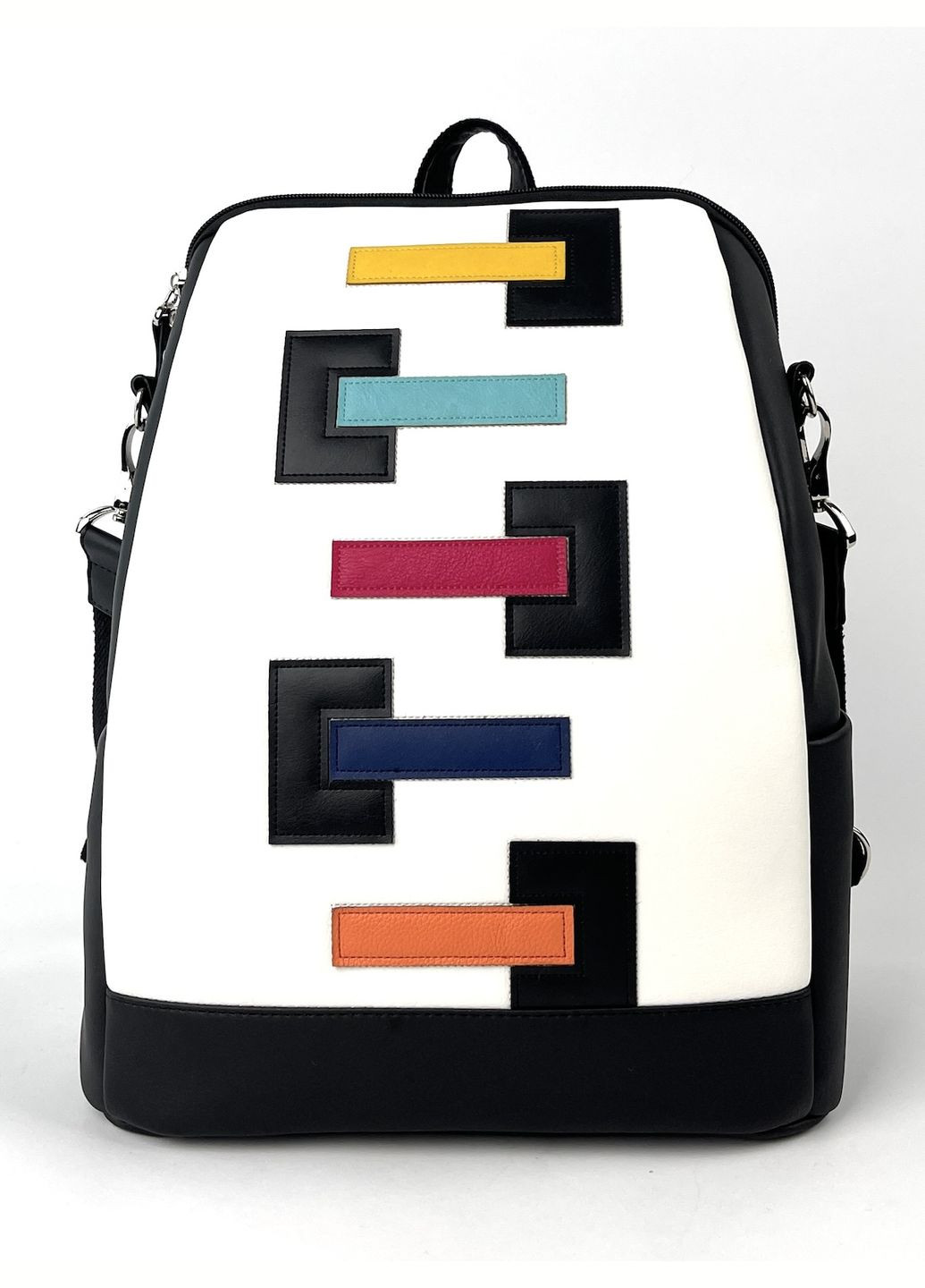Комплект (рюкзак и косметичка) N23017 черно-белый Alba Soboni міський (280930850)
