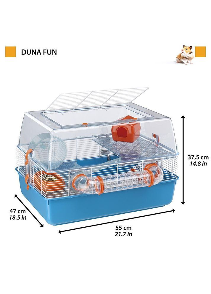 Триповерхова карта для хом'яків і гризунів з ігровими тунелями Duna Fun (Ферпласт Дюна Фан) Ferplast (297511122)