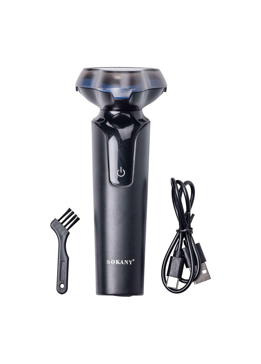 Электробритва 5 Вт 800 mAh бритва электрическая беспроводная с 3 бритвенными головками Синяя SK-16038BL Sokany (369143426)