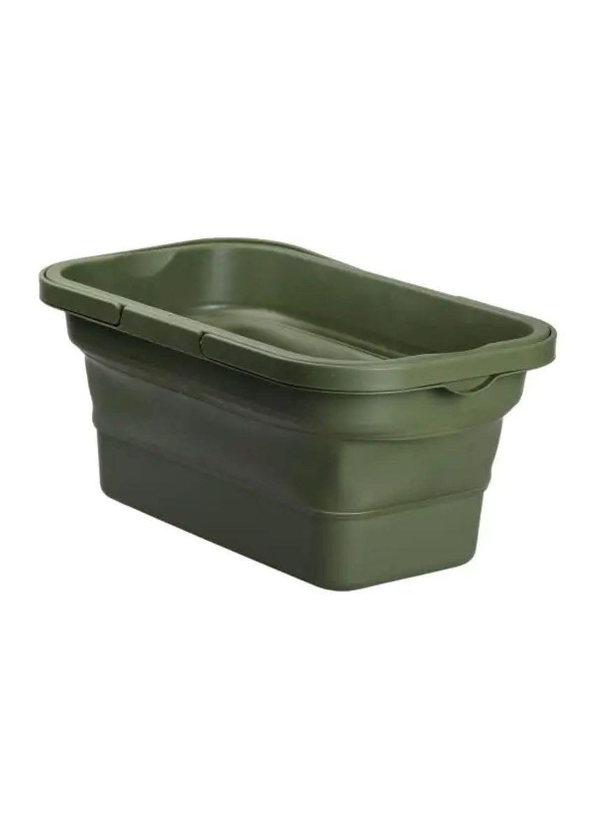 Складний кошик для пікніка з кришкою-столиком 44.8х26х14 см Зелений SJ-0120GR LUGI (366964628)