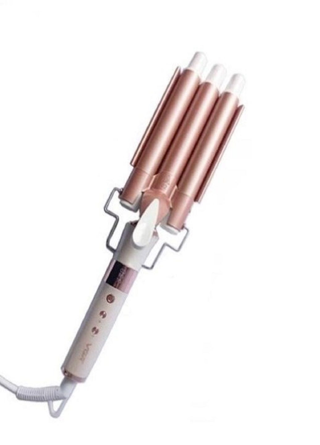 Плойка для завивки волос V 599 керамическая для локонов тройная Золотистая VGR (302243308)