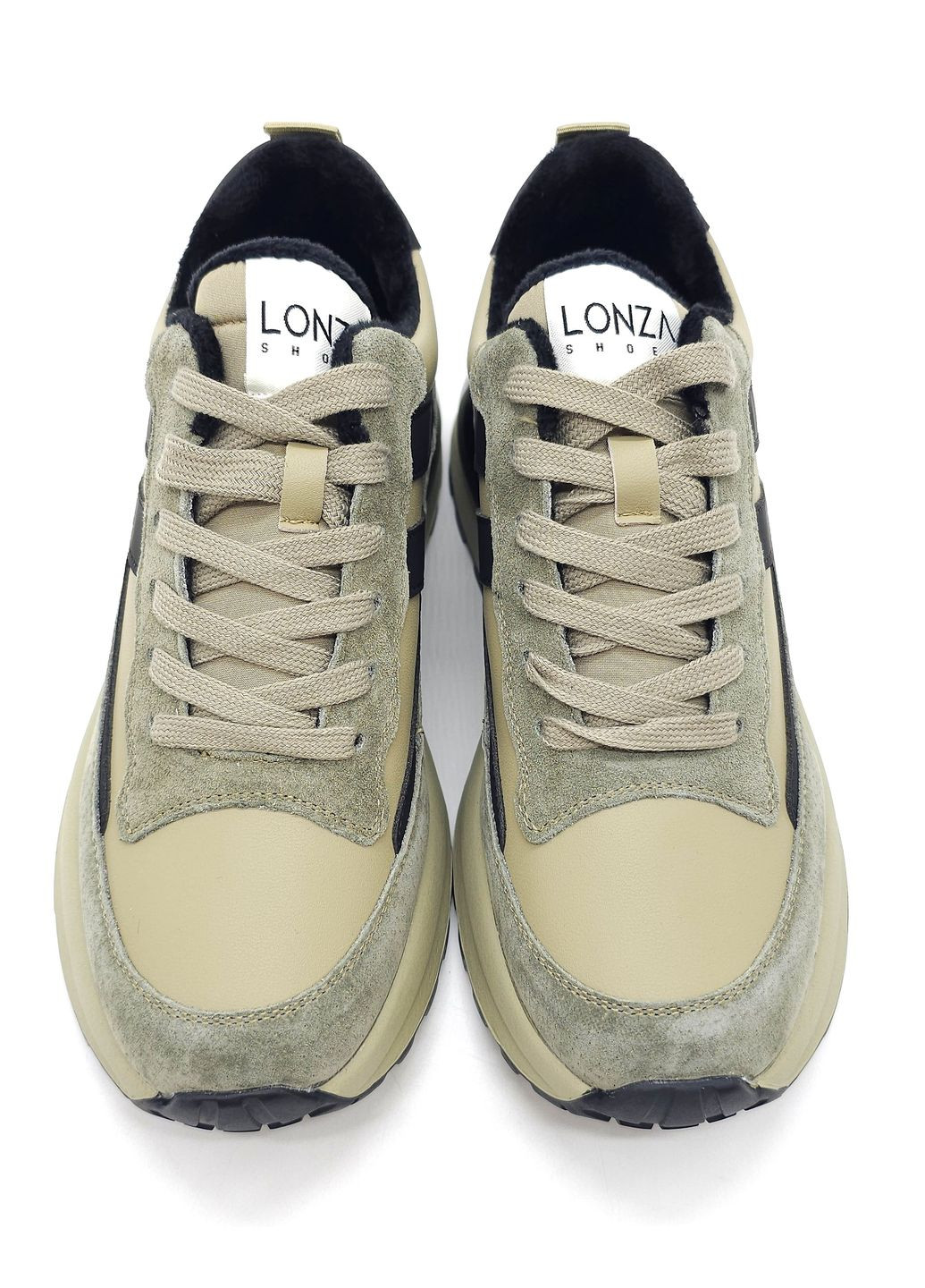 Оливковые (хаки) всесезонные женские кроссовки хаки кожаные l-10-34 23 см(р) Lonza
