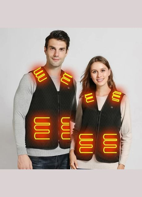 Жилет із підігрівом G1 Чорний розмір з живленням від USB/Power Bank + 3 режими підігрівання FG (341328173)