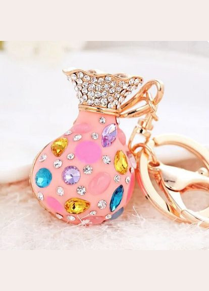 Креативний модний брелок-підвіска у формі Монетного мішечка з кристалами No Brand (292867215)