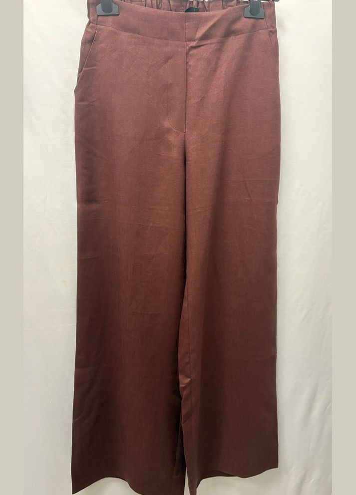 Брюки коричневые льняные женские MKNK3004-9 Modna KAZKA (339869576)