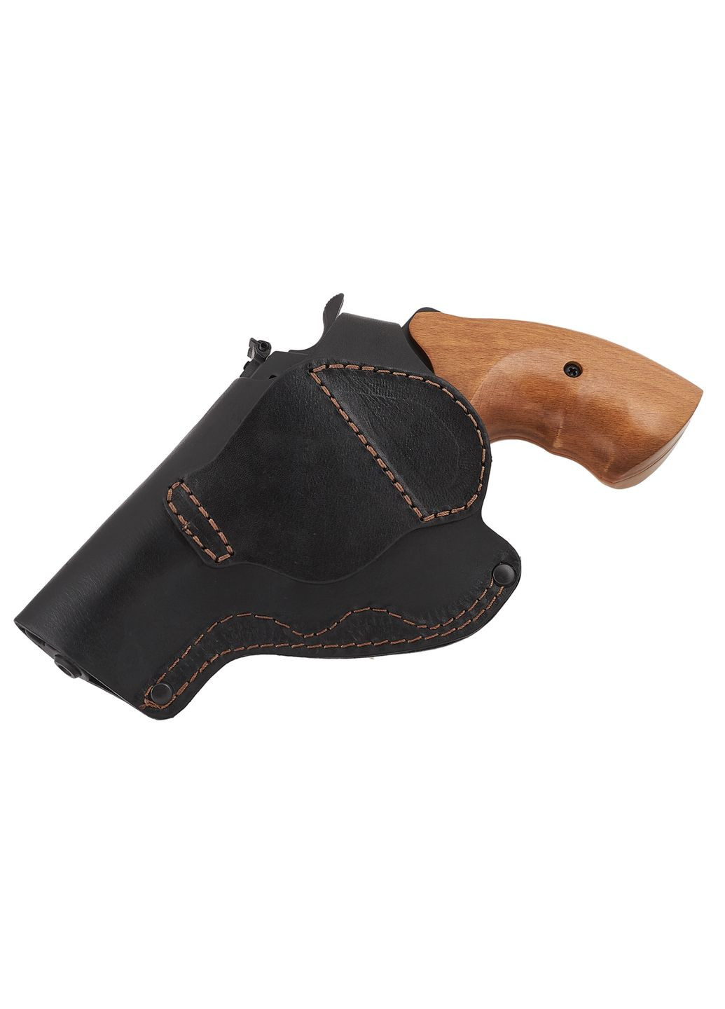 Кобура Револьвера 3 поясна не формована (шкіра, чорна) Сварог (342375390)