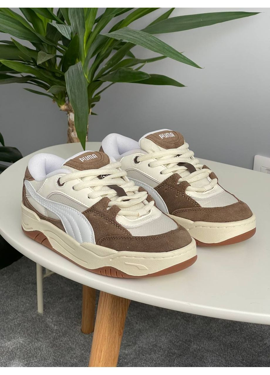 Кросівки жіночі Puma 180 White Brown | Пума 180 білі No Brand білі демісезони (360894517)