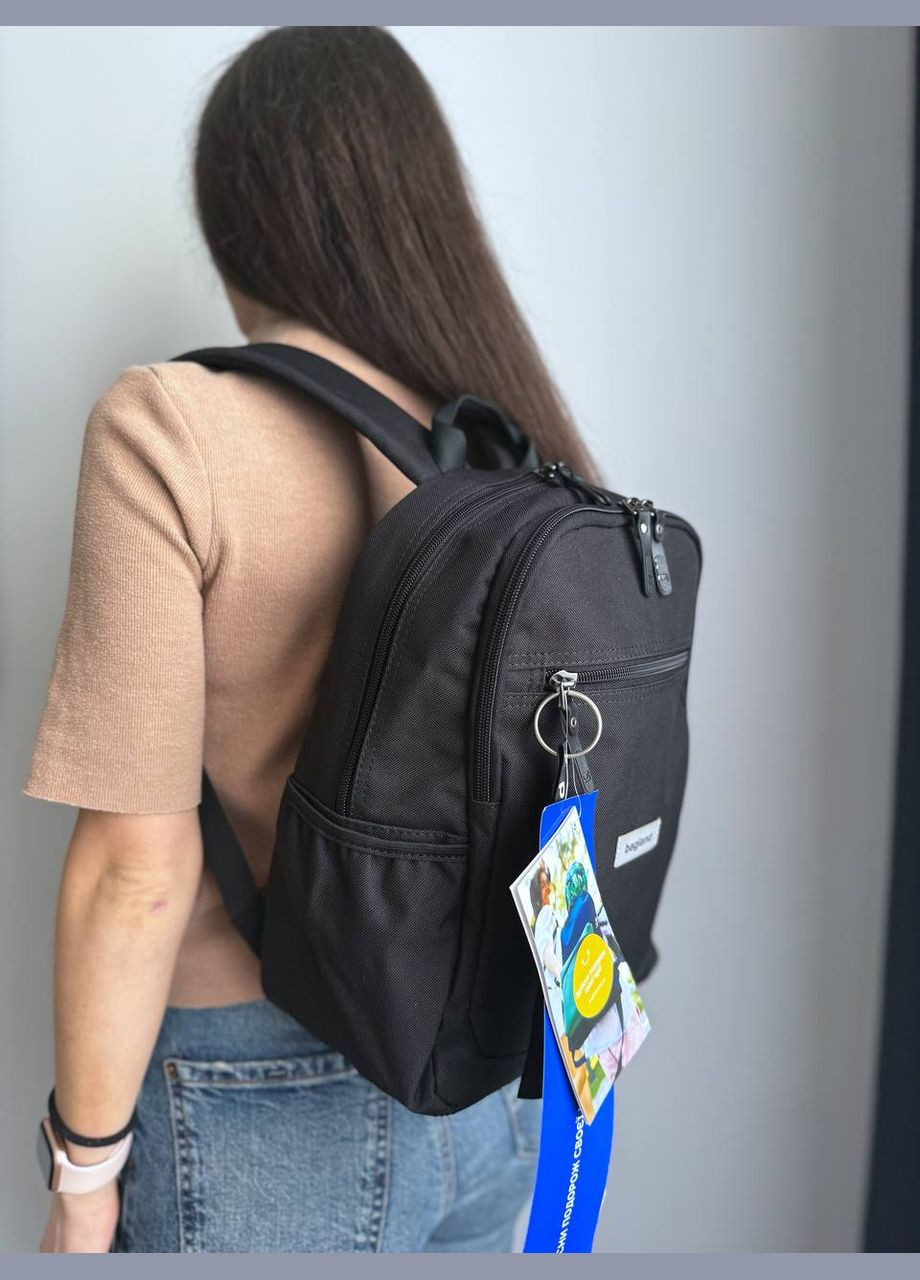 Рюкзак young не промокає чорний з тканини Bagland Рюкзак (340459512)