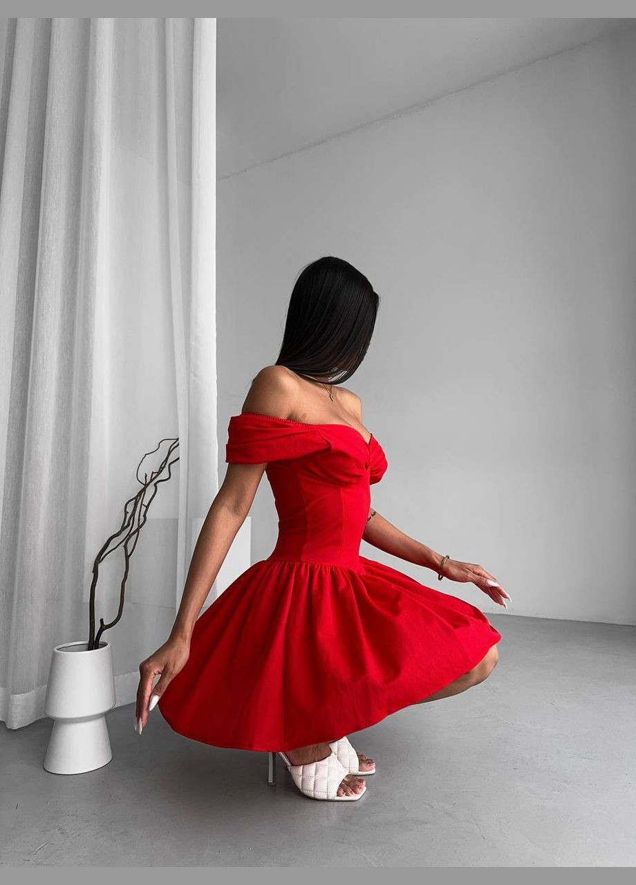 Ніжний червоний комбінезон на всі випадки життя, літній повсякденний короткий комбез із коротким рукавом та відкритим декольте No Brand 290-1 червоний