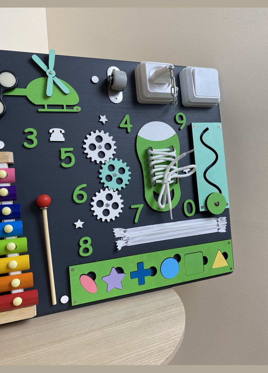 Універсальний бізіборд розвиваюча іграшка 40х60 см No Brand (355890418)