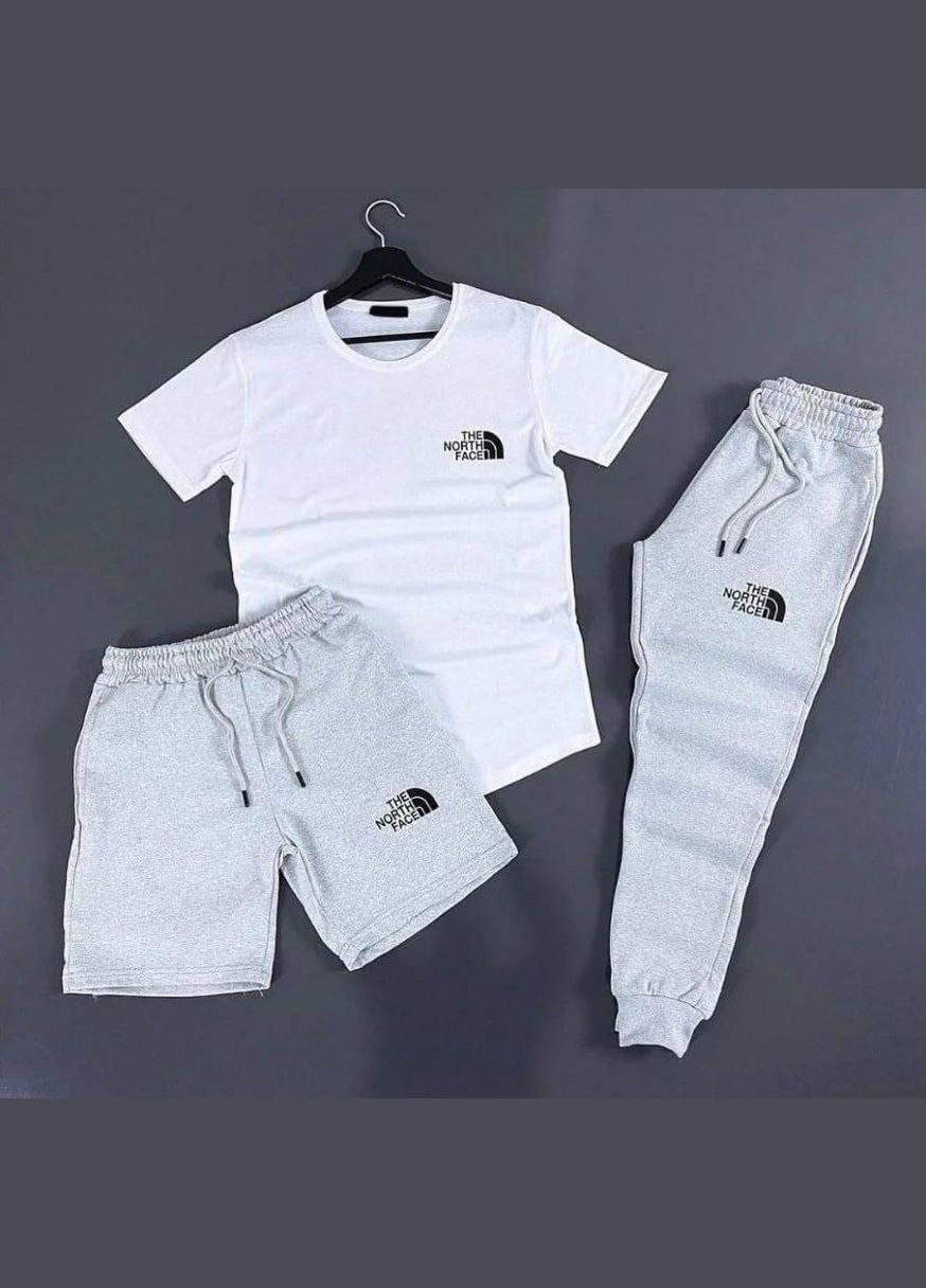Серый футболка+шорты+штаны No Brand