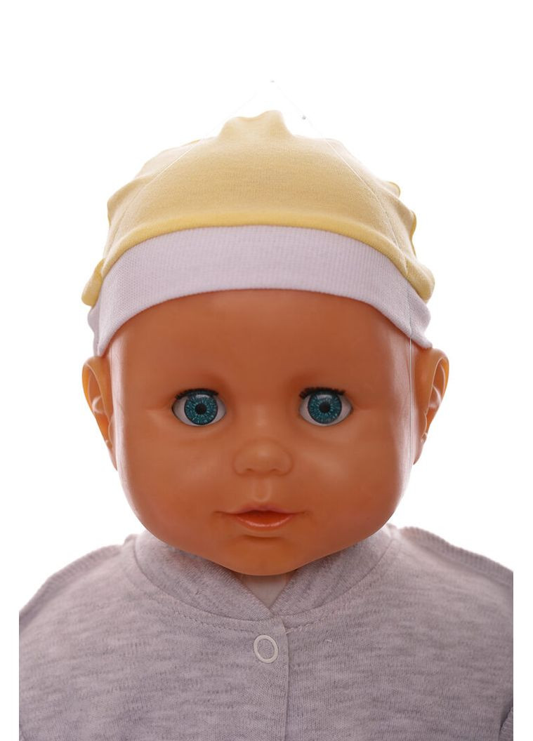 Шапка інтерлок жовта 0м+ (45100) BABYKROHA (317042729)