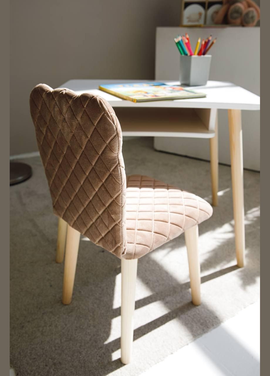 Столик с полочкой и стульчик шоколадный мишка для детей 115-130 см No Brand (323223343)