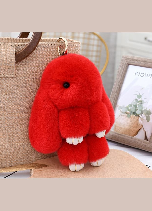 Меховой брелок заяц на сумку рюкзак Кофе с молоком No Brand (301594292)