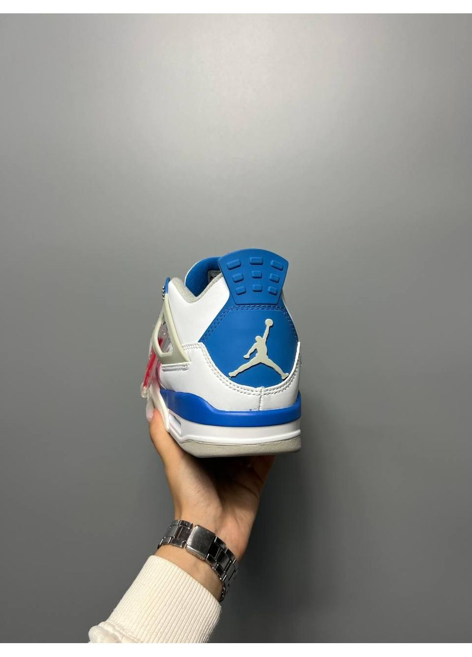 Білі Осінні кросівки чоловічі nike air jordan 4 retro golf military blue найк аір джордан No Brand
