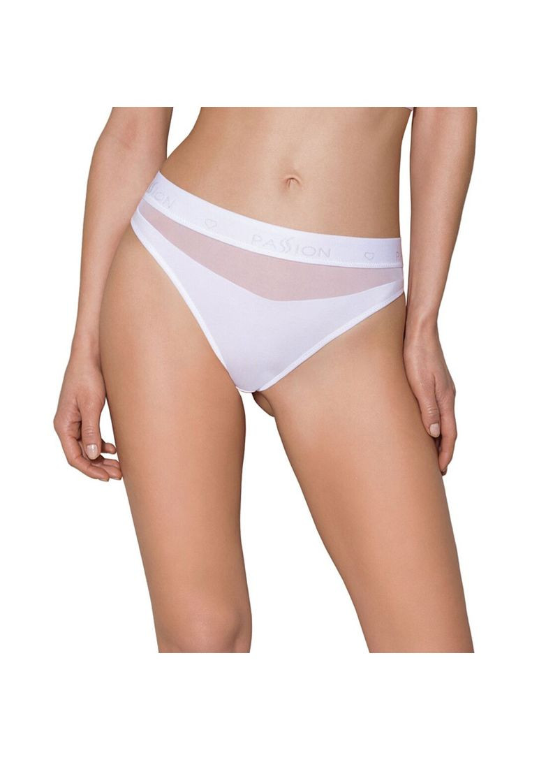 Комбинированный демисезонный трусики с прозрачной вставкой ps006 panties m, white Passion
