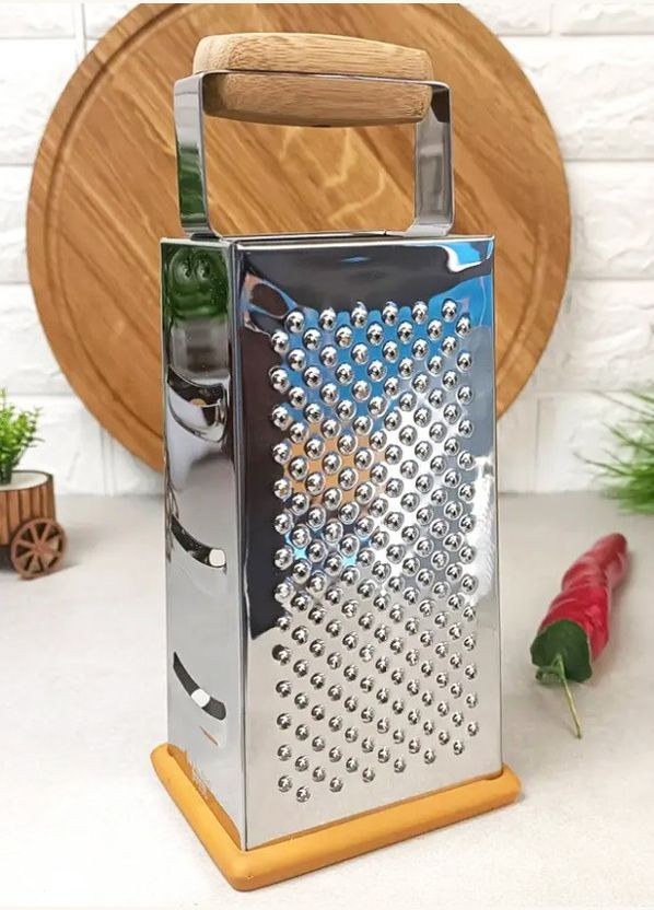 Четырехсторонняя терка GR 1203 с деревянной ручкой из нержавеющей стали A-Plus (297331096)