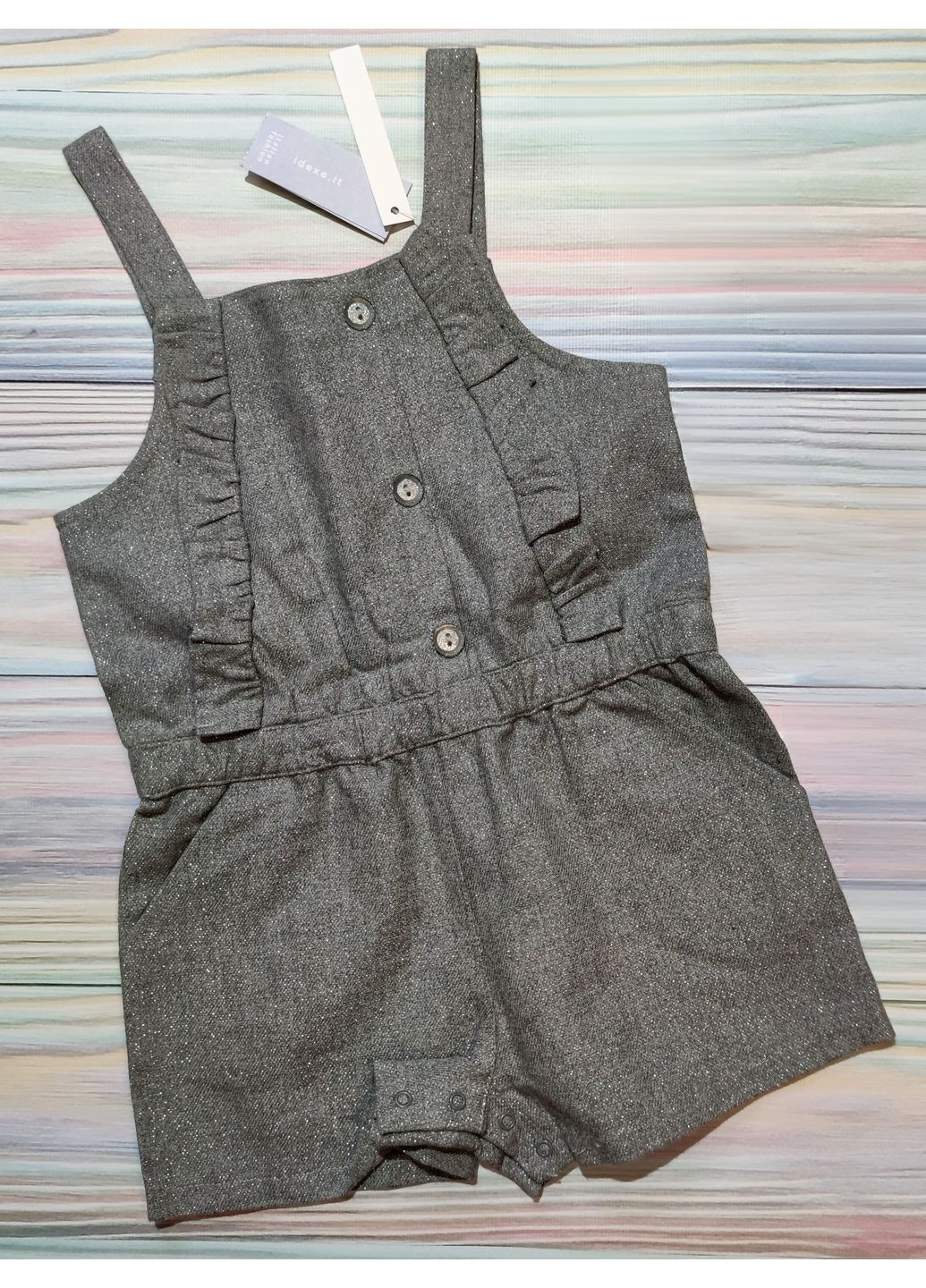 Нарядный детский комбинезон для девочки 98 см Серый, серебряный, серебристый Idexe (367837538)