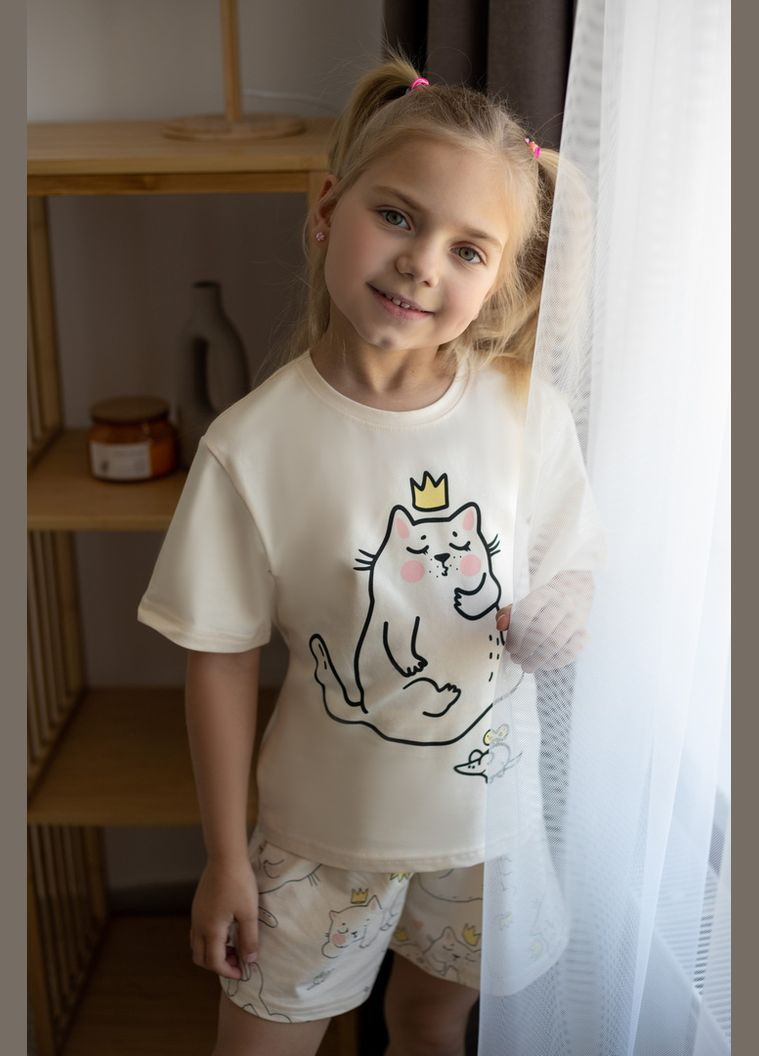 Молочна піжама для дівчаток 02-8065-46н 104 см Авекстекс