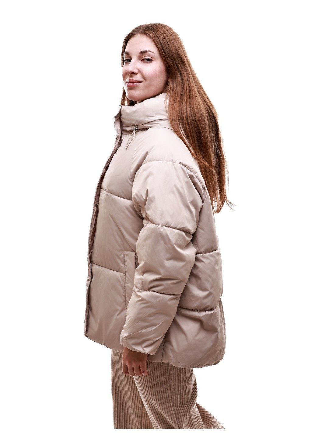 Бежева зимня куртка зимова жіноча No Brand