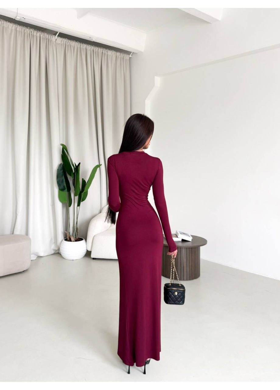 Бордова повсякденний, джинсова, ділова, кежуал сукня максі Україна