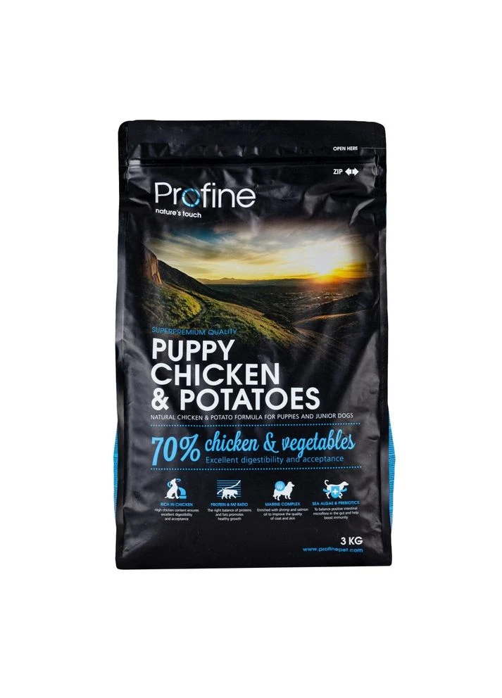 Сухий корм для цуценят Puppy Chicken та молодих собак з куркою та картоплею 3 кг Profine (399748630)