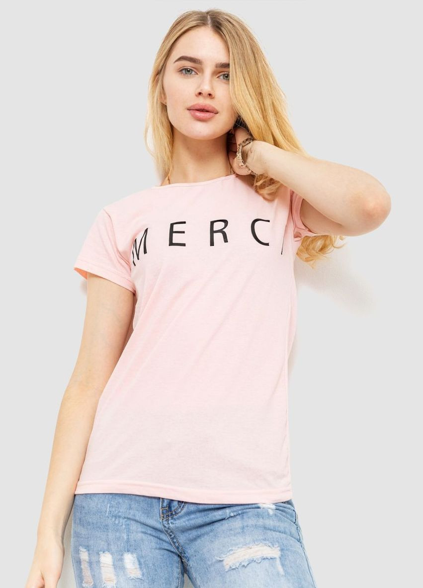 Футболка жіноча з принтом, колір бежевий, Ager - (279537555)