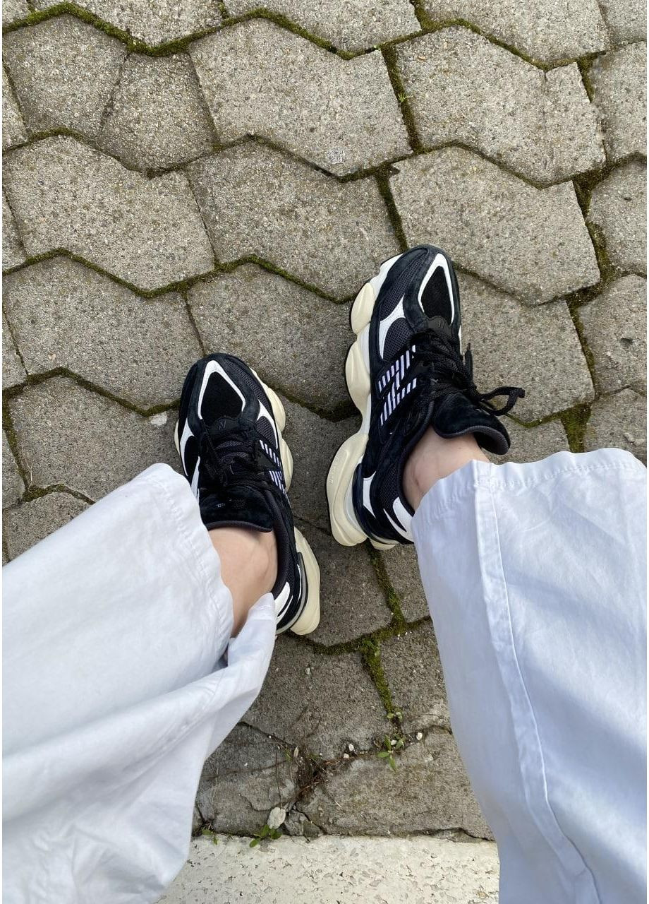 КРОСІВКИ ЖІНОЧІ NEW BALANCE 9060 BLACK WHITE V2 НЬЮ БЕЛАНС 9060 No Brand чорні демісезони (368884694)