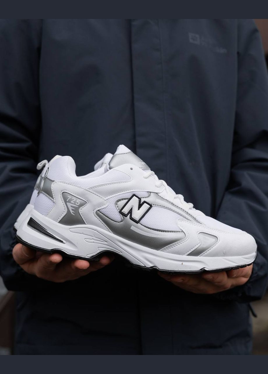 Белые всесезонные кроссовки Vakko New Balance 725 White Silver