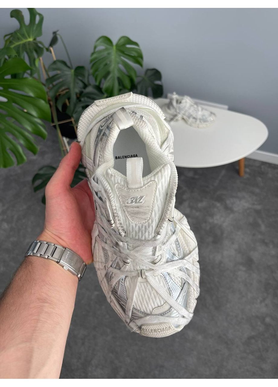 Кроссовки женские Balenciaga 3XL Extreme Lace White Silver | Баленциага 3XL Экстрим белые No Brand белые демисезоны (354700429)