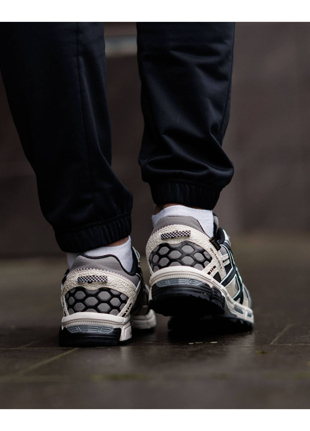 Бежеві Зимовий чоловічі кросівки зимові asics No Brand Gel Kahana 8 Gore-Tex White Black