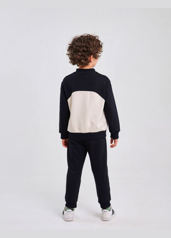 Чорний спортивний костюм (куртка+брюки) чорний Smil